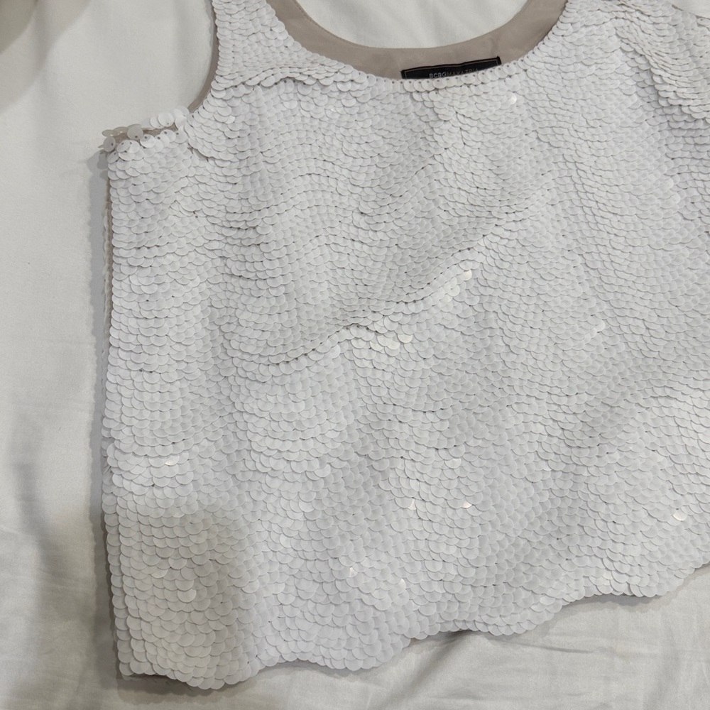 BCBGMaxazria Sequin Tank Top Sleeveless Cami EUC BCBG Max Azria M - Picture 13 of 15